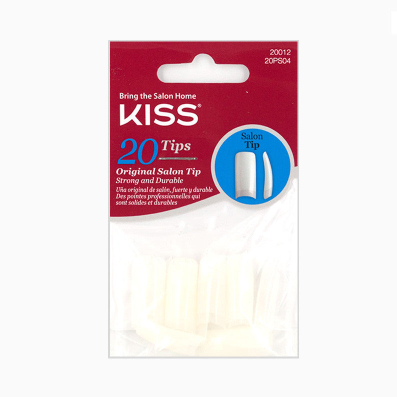 KISS 20 Original Salon Tip acrylic press on nails for strong and durable nail extensions