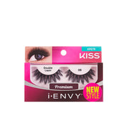 Kiss Ienvy premium human hair lashes double layer style 09 in pink packaging by IVY BEAUTY by KISS