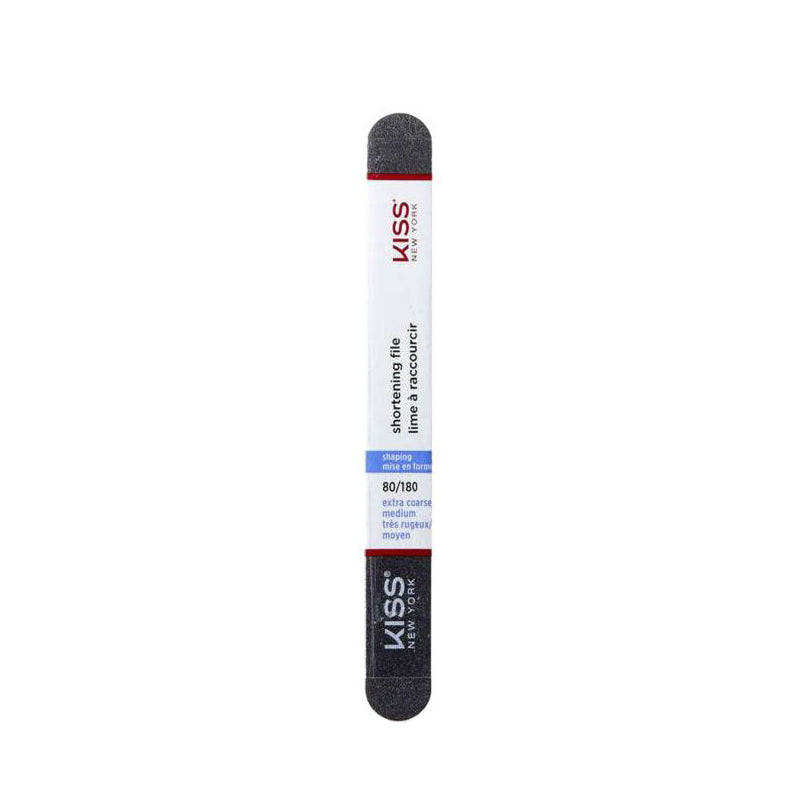 Kiss shortening nail file IVY BEAUTY by KISS double sided 80 180 grit black ends white center for shaping nails