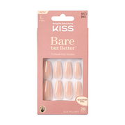 IVY BEAUTY by KISS Bare but Better package showing nude press on nails long sculpted 28 nails glue included