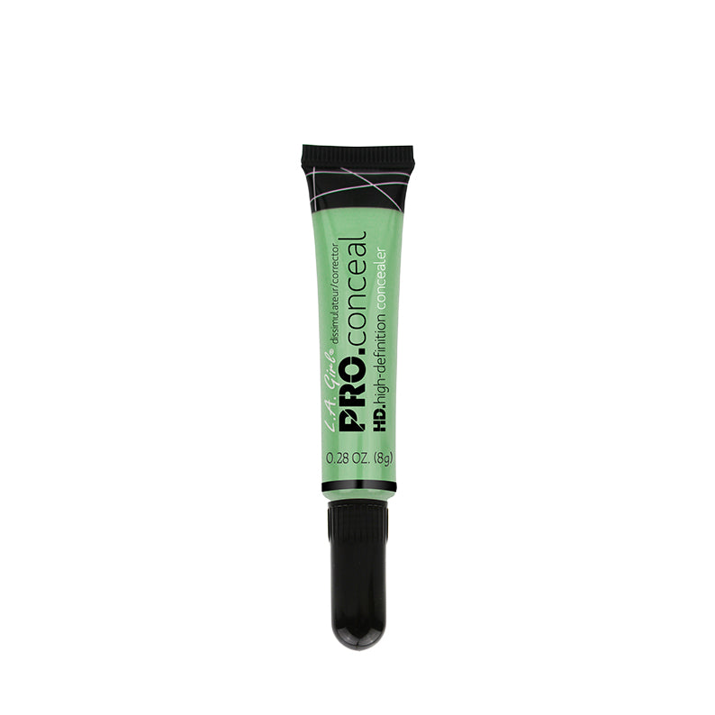 LA Girl HD Pro Concealer green color corrector tube with black cap for makeup