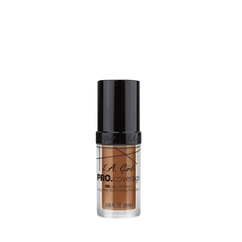 LA Girl Pro Coverage HD High Definition Longwear Illuminating Foundation bottle in medium shade