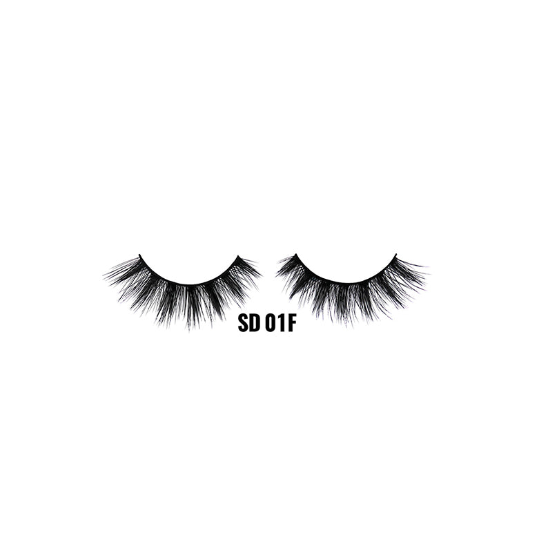 LAFLARE 3D faux mink lashes SD 01F wispy black dramatic fluttering false eyelashes for full volume