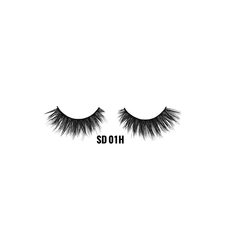 LAFLARE SD 01H 3D faux mink lashes dramatic wispy black false eyelashes on white background