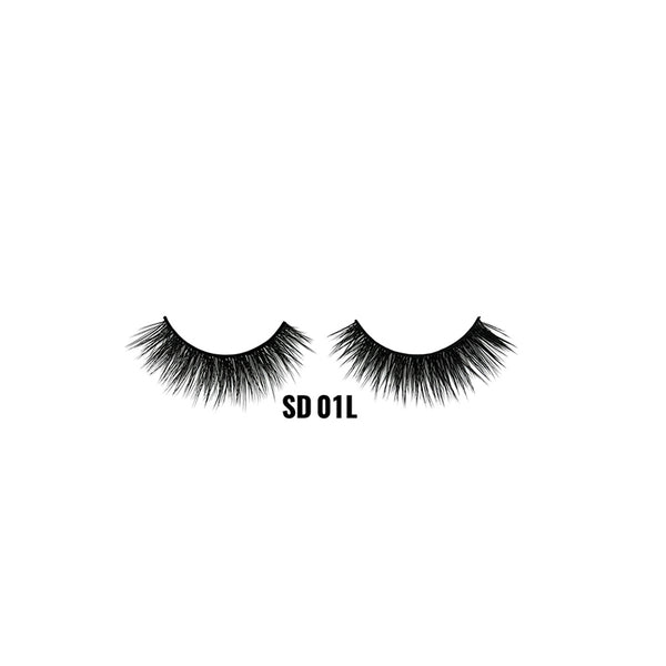 LAFLARE 3D faux mink lashes SD 01L pair dramatic wispy black false eyelashes for volume
