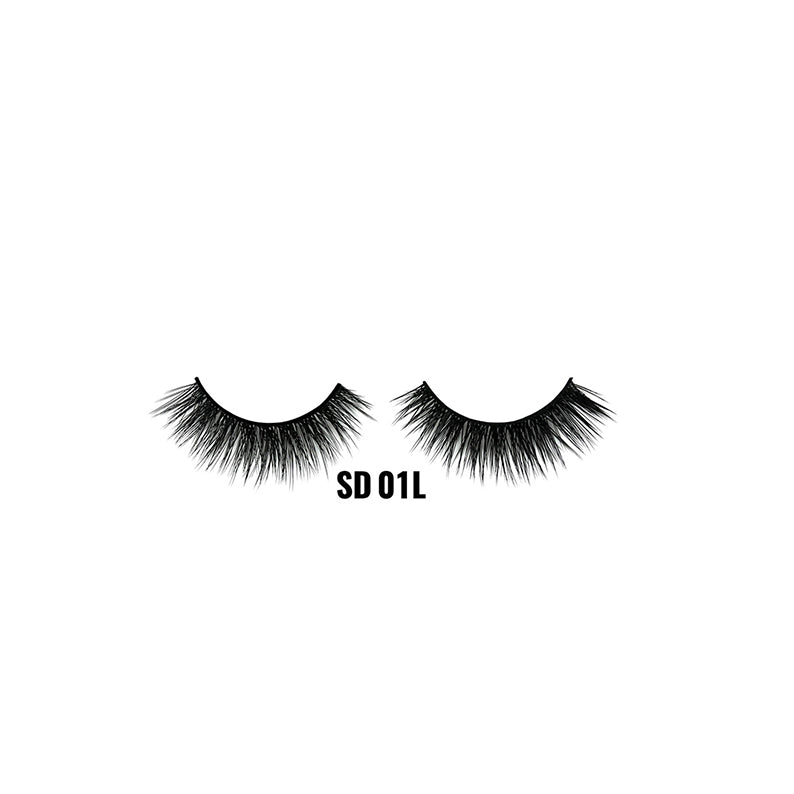LAFLARE 3D faux mink lashes SD 01L dramatic layered black false eyelashes for voluminous glam
