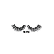 LAFLARE 3D faux mink lashes SD 01C dramatic black wispy false eyelashes with layered volume