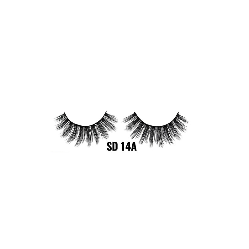 LAFLARE 3D faux mink lashes SD 14A dramatic wispy black false eyelashes with full volume effect