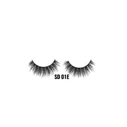 LAFLARE SD 01E dramatic black 3D faux mink lashes pair wispy layered volume for evening looks