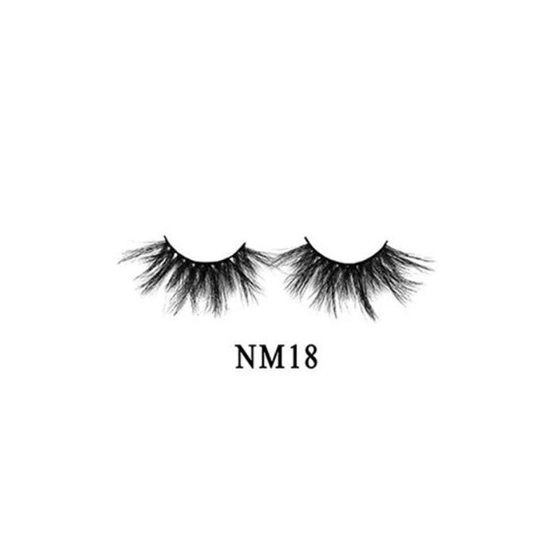LAFLARE NM18 dramatic black wispy false eyelashes for glam looks 3D max volume lashes perfect for evening makeup