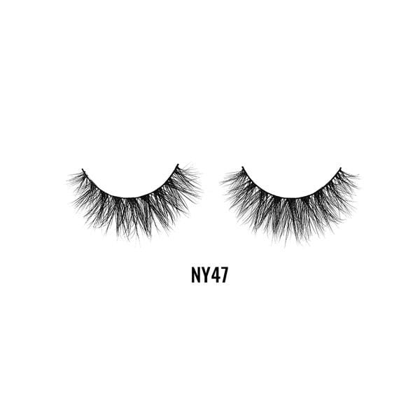 LAFLARE 3D mink lashes NY47 dramatic wispy layered strip lashes for bold volume and reusable wear