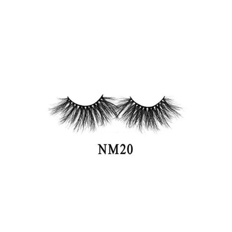 LAFLARE NM20 dramatic flared mink effect false lashes 3D volume eyelashes for bold evening looks