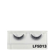 LAFLARE LFSD13 wispy voluminous pair of 3D faux mink lashes in clear plastic display case