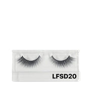 LAFLARE 3D faux mink lashes LFSD20 dramatic black strip lashes in clear plastic case