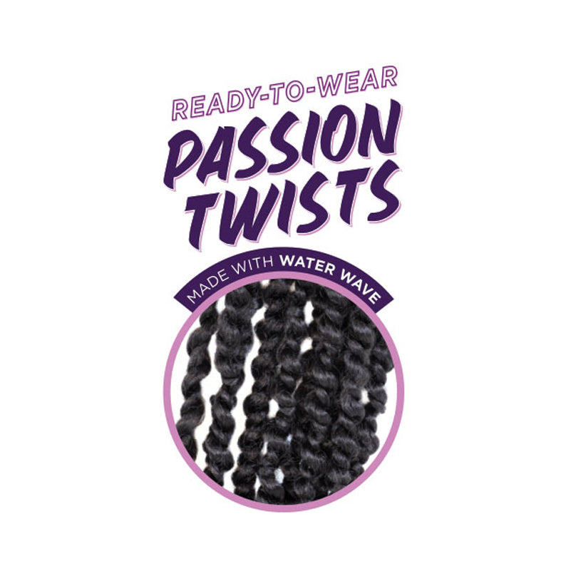SENSATIONNEL ready to wear black water wave braids close up Lulutress Passion Twist hair