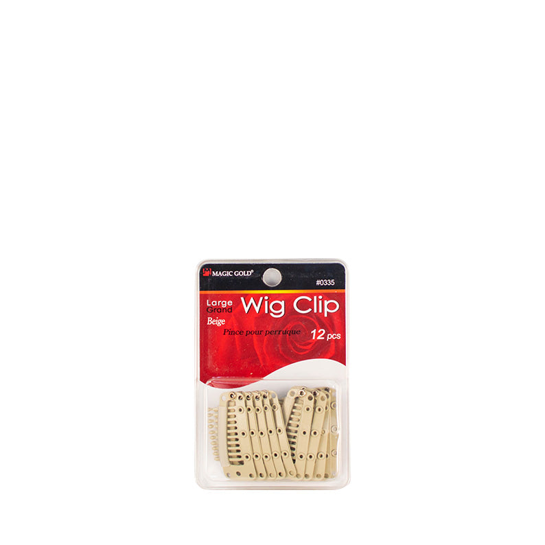 MAGIC BM large beige wig clips pack of 12 for secure wig attachment and styling