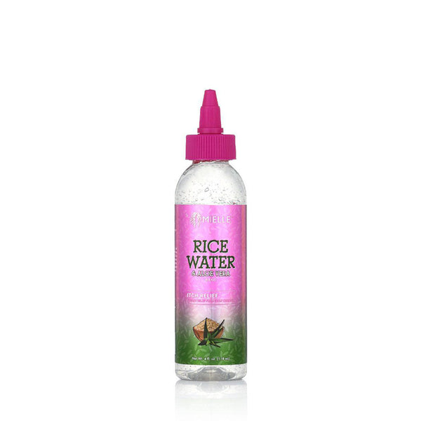 MIELLE rice water and aloe vera itch relief scalp treatment bottle for soothing irritated hair and scalp