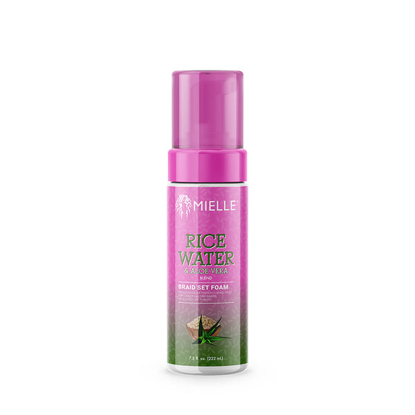 MIELLE rice water braid foam pink pump bottle braid set foam with aloe vera for sleek protective styles