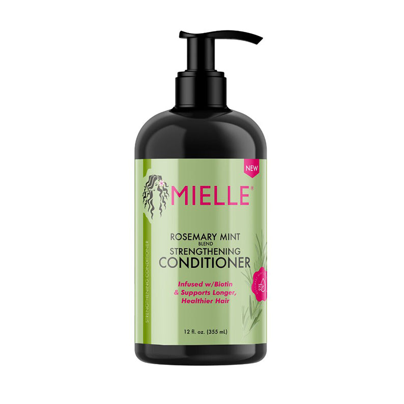 MIELLE rosemary mint strengthening conditioner pump bottle 12 fl oz green label for stronger healthier hair