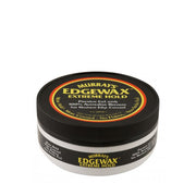 Murray's Edgewax Extreme Hold round jar with black lid and white base hair care edge control gel