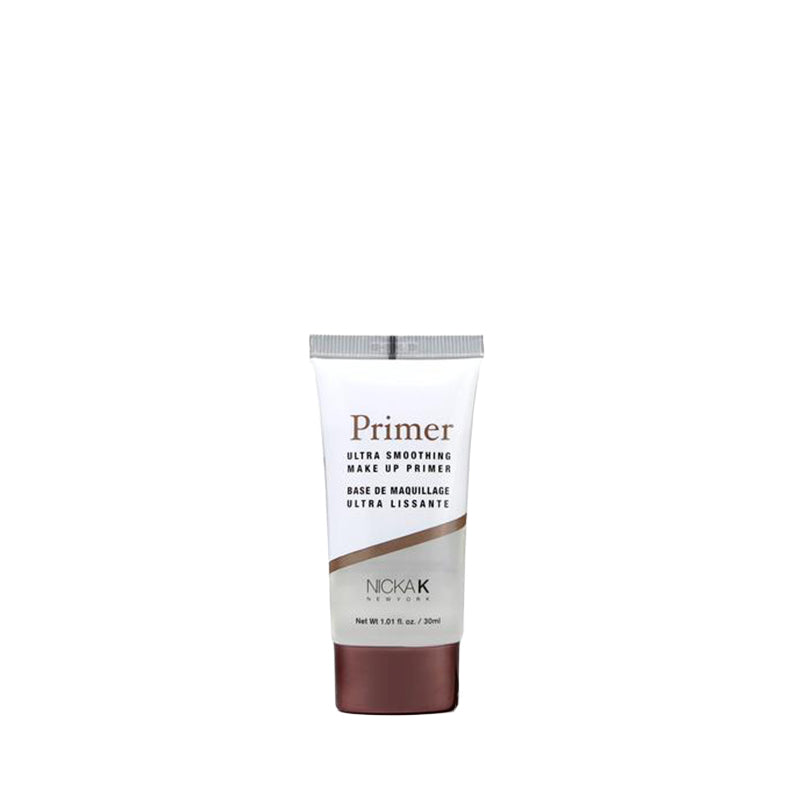 NICKA K makeup primer tube ultra smoothing face primer in white and brown packaging for long lasting foundation