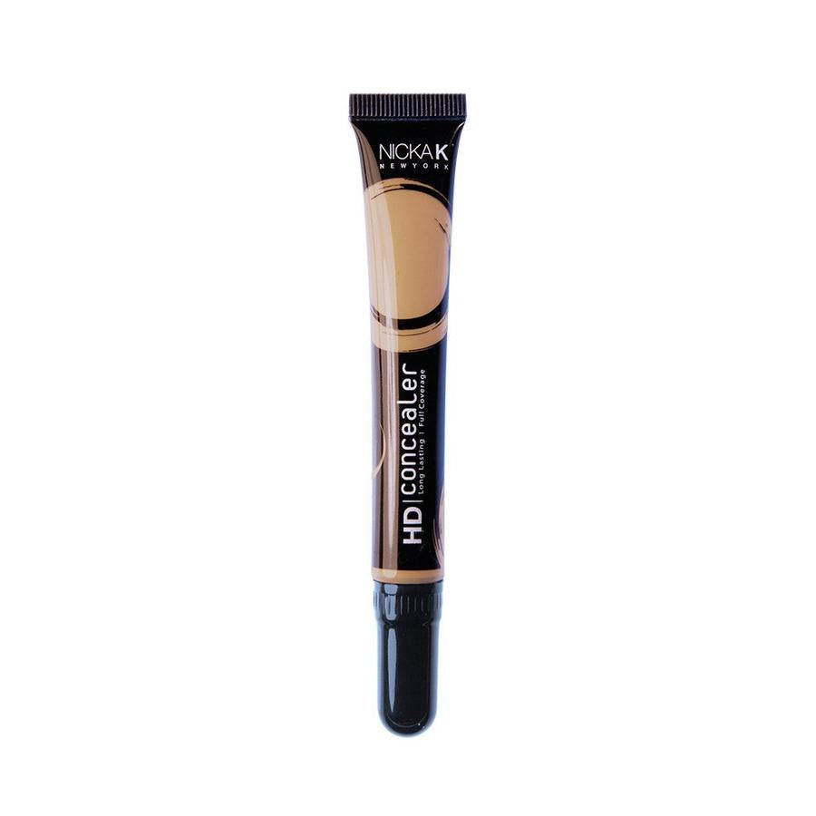 NICKA K HD concealer for dark circles in a sleek tan and black tube