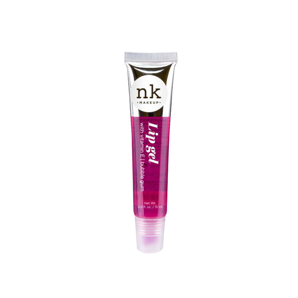NICKA K vitamin E lip gel in bubble gum flavor with moisturizing formula in clear tube