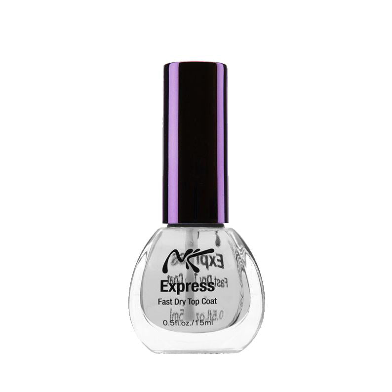 NICKA K Express Fast Dry Top Coat nail treatment for damaged nails in clear bottle