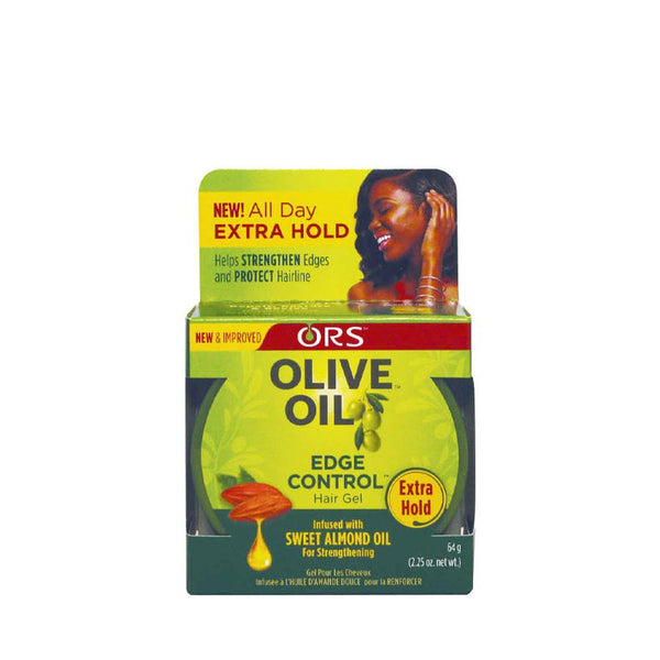 ORS Olive Oil edge control gel with extra hold infused with sweet almond oil for hair strengthening