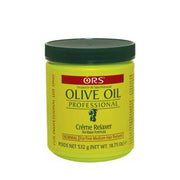 ORS Olive Oil Professional Creme Relaxer jar yellow tub with green lid 18.75 oz olive oil hair relaxer