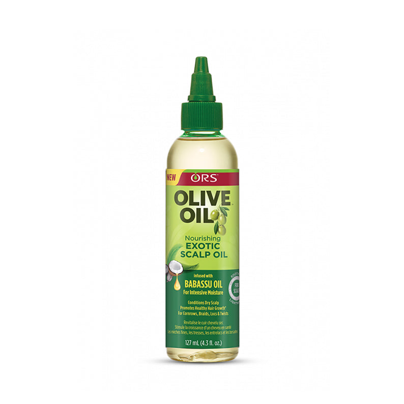 ORS Olive Oil nourishing exotic scalp oil bottle with applicator tip for moisturizing hair and olive oil scalp treatment