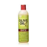 ORS Olive Oil Hydrating Shampoo bottle with red cap and green label olive oil sulfate free shampoo