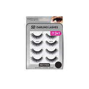 5D volume false lashes multi pack four pairs dramatic long black reusable