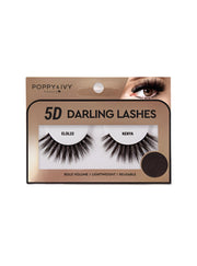 Packaged pair of 5D faux mink lashes Kenya style dramatic black false eyelashes for bold volume