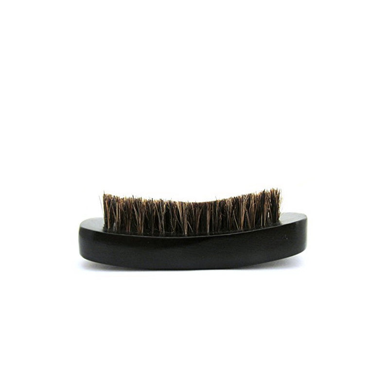 ANNIE pure boar bristle hair brush with black curved wooden handle for grooming