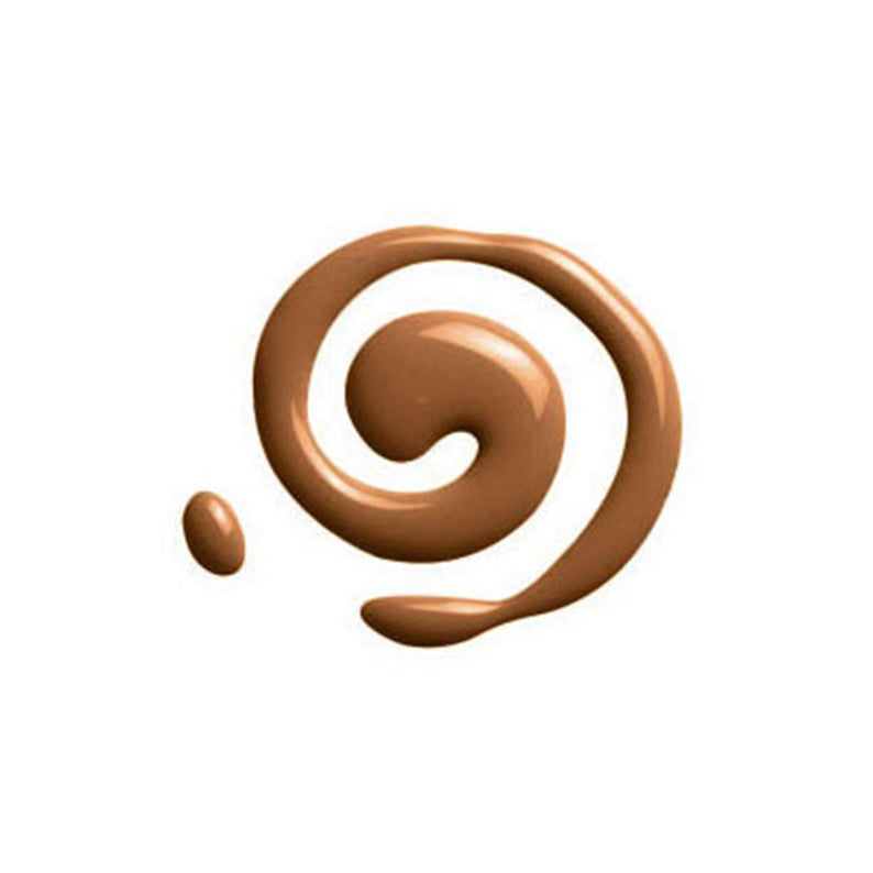 IVY BEAUTY by KISS no more blemish liquid foundation medium deep brown shade swirl on white background