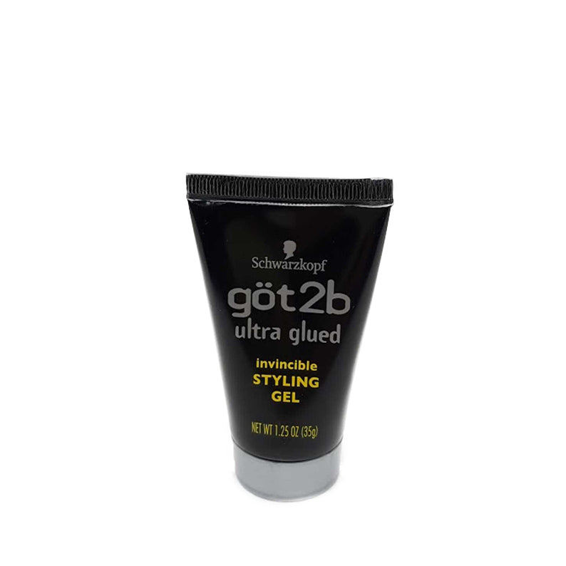 Schwarzkopf GOT2B black tube of Got2B Ultra Glued styling gel for invincible strong hold hair styling