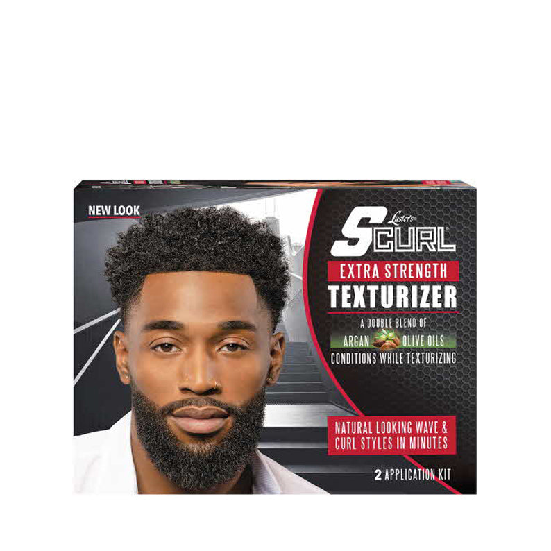 SCURL texturizer kit for men with extra strength formula for natural wave and curl styles
