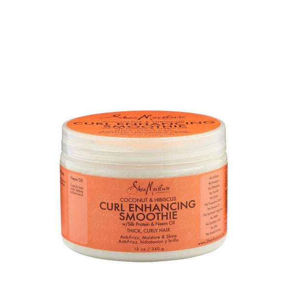 Shea Moisture curl enhancing smoothie coconut and hibiscus jar for thick curly hair moisturizing styling