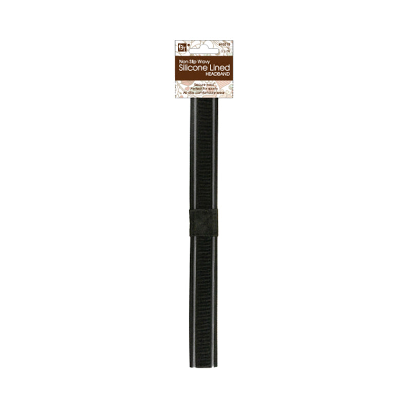 Beauty Town black silicone lined non-slip wig grip band for secure wig placement