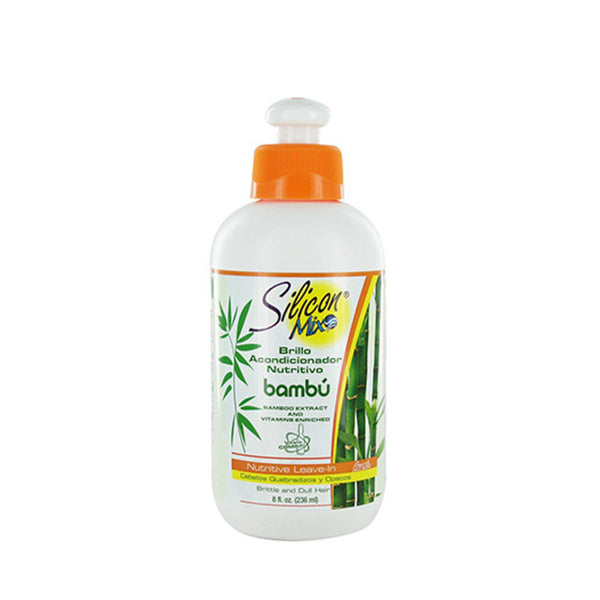 Silicon Mix Bambu leave-in conditioner white bottle with orange cap bamboo extract hair care