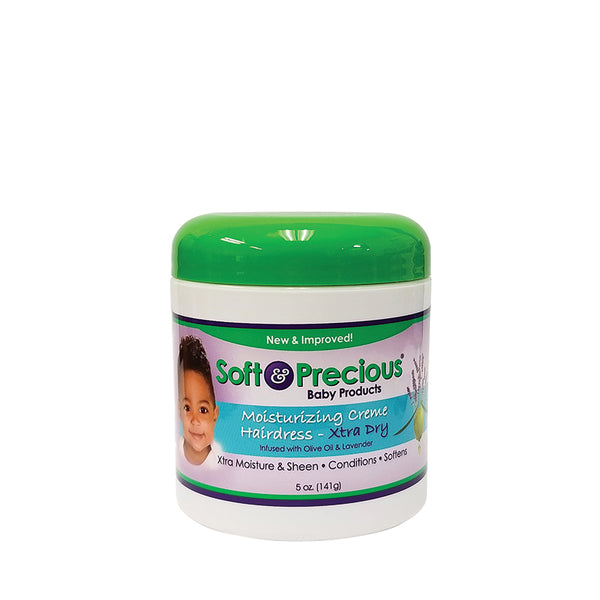 Soft and Precious moisturizing cream hairdress for dry hair jar with green lid baby hair care 5 oz
