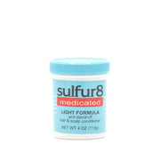 SULFUR8 light formula jar of Sulfur8 medicated anti-dandruff conditioner. 4 oz for hair and scalp