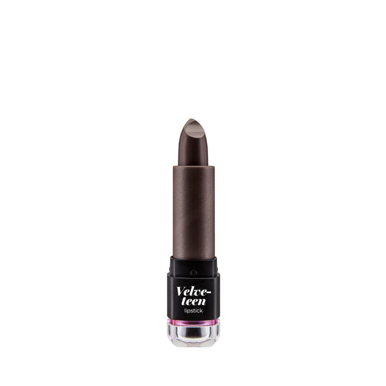 Nicka K Velveteen lipstick in dark brown shade with matte finish makeup product