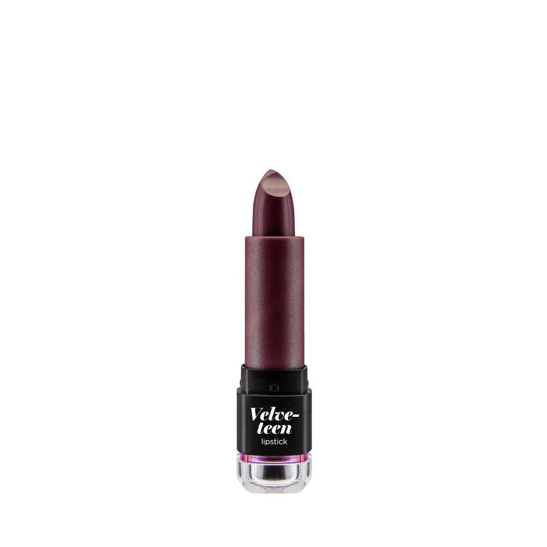 Nicka K Velveteen lipstick in deep burgundy shade with moisturizing formula