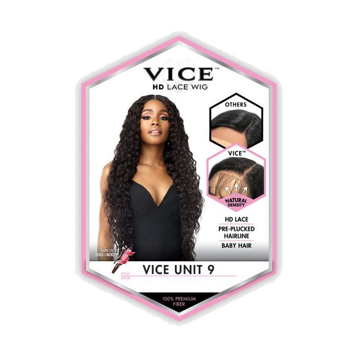 Sensationnel Vice HD lace wig Unit 9 long deep wave premium fiber wig with pre plucked hairline and baby hair