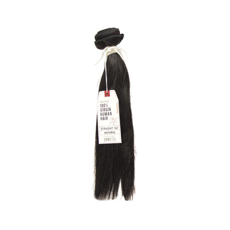 Sensationnel Virgin Remi straight hair extensions 14 inch natural black smooth strands