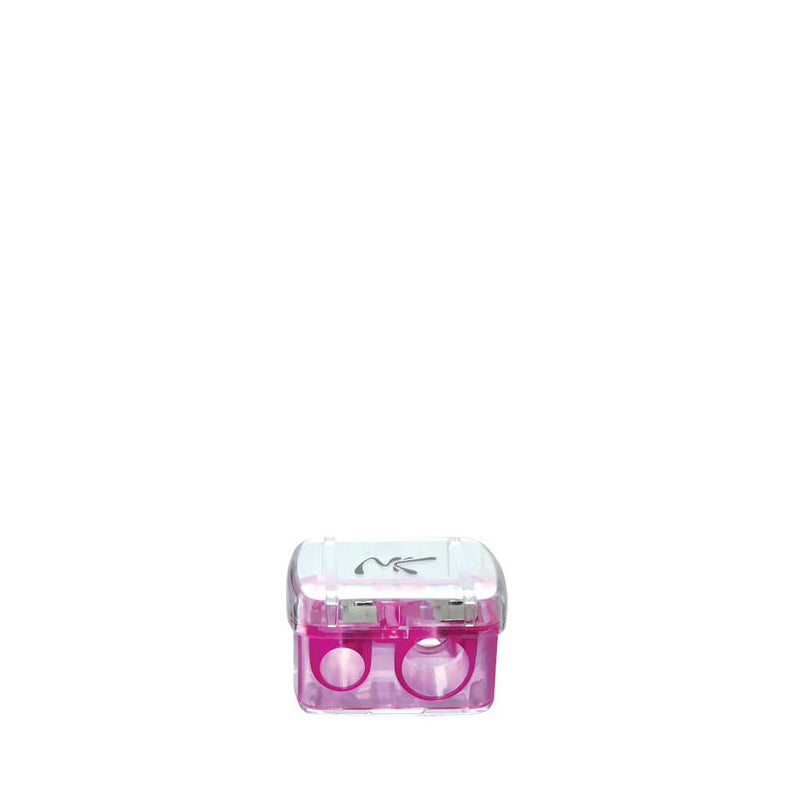 NICKA K pink makeup pencil sharpener with double holes and transparent cover